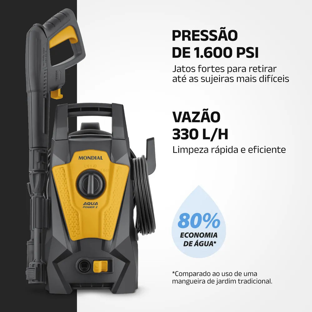 Lavadora De Alta Pressão Mondial Aqua Power 1600 Psi 1400w