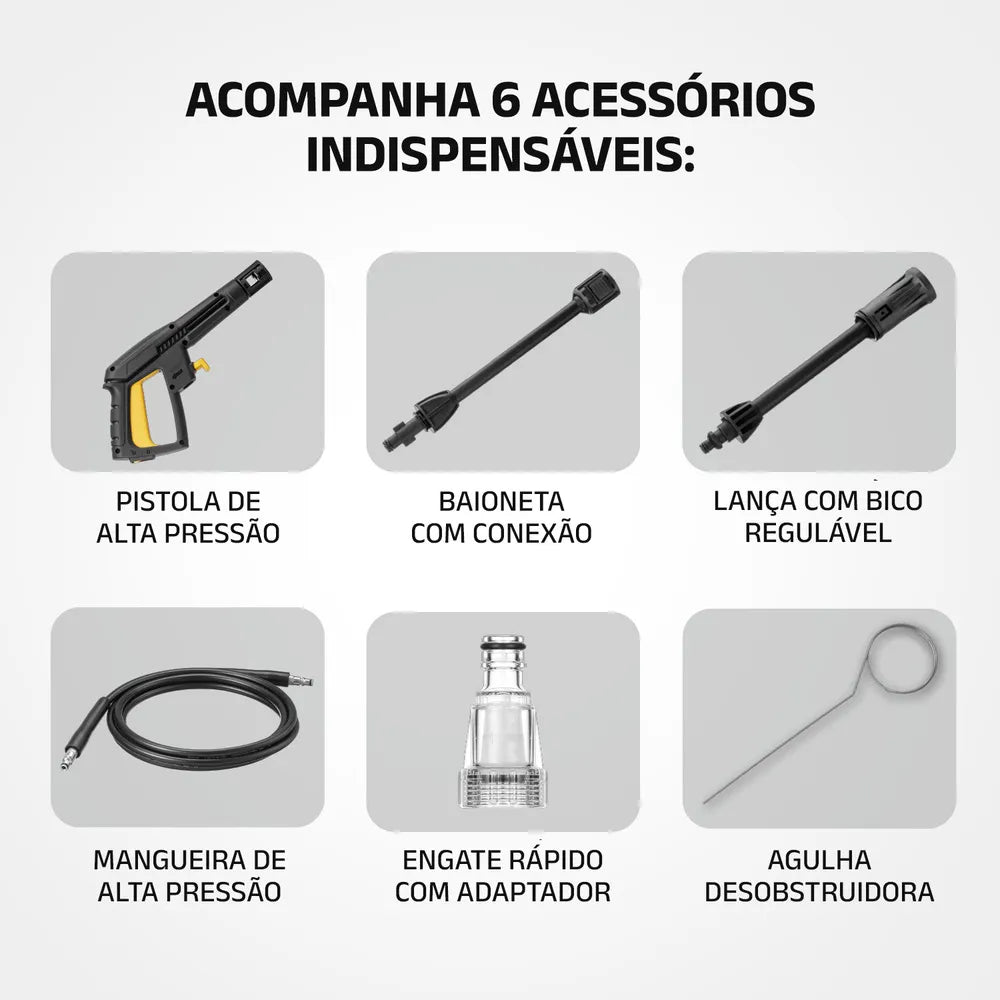 Lavadora De Alta Pressão Mondial Aqua Power 1600 Psi 1400w