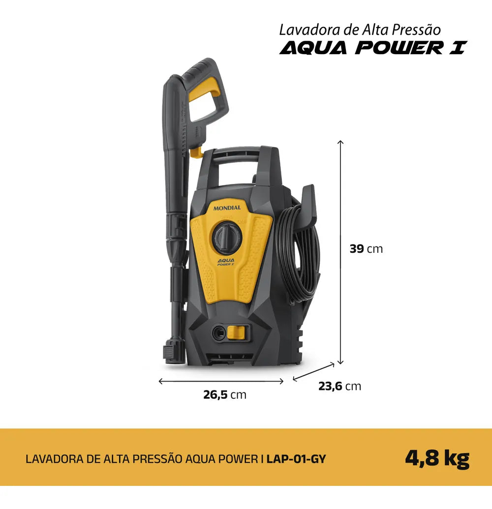 Lavadora De Alta Pressão Mondial Aqua Power 1600 Psi 1400w
