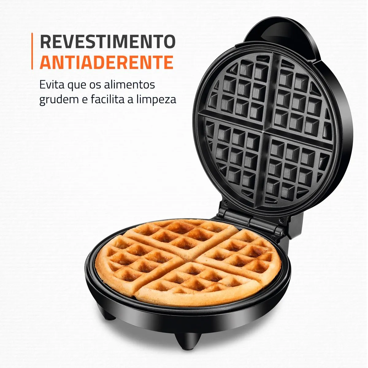 Máquina De Waffle Mondial Antiaderente Pratic GW-01 1200W