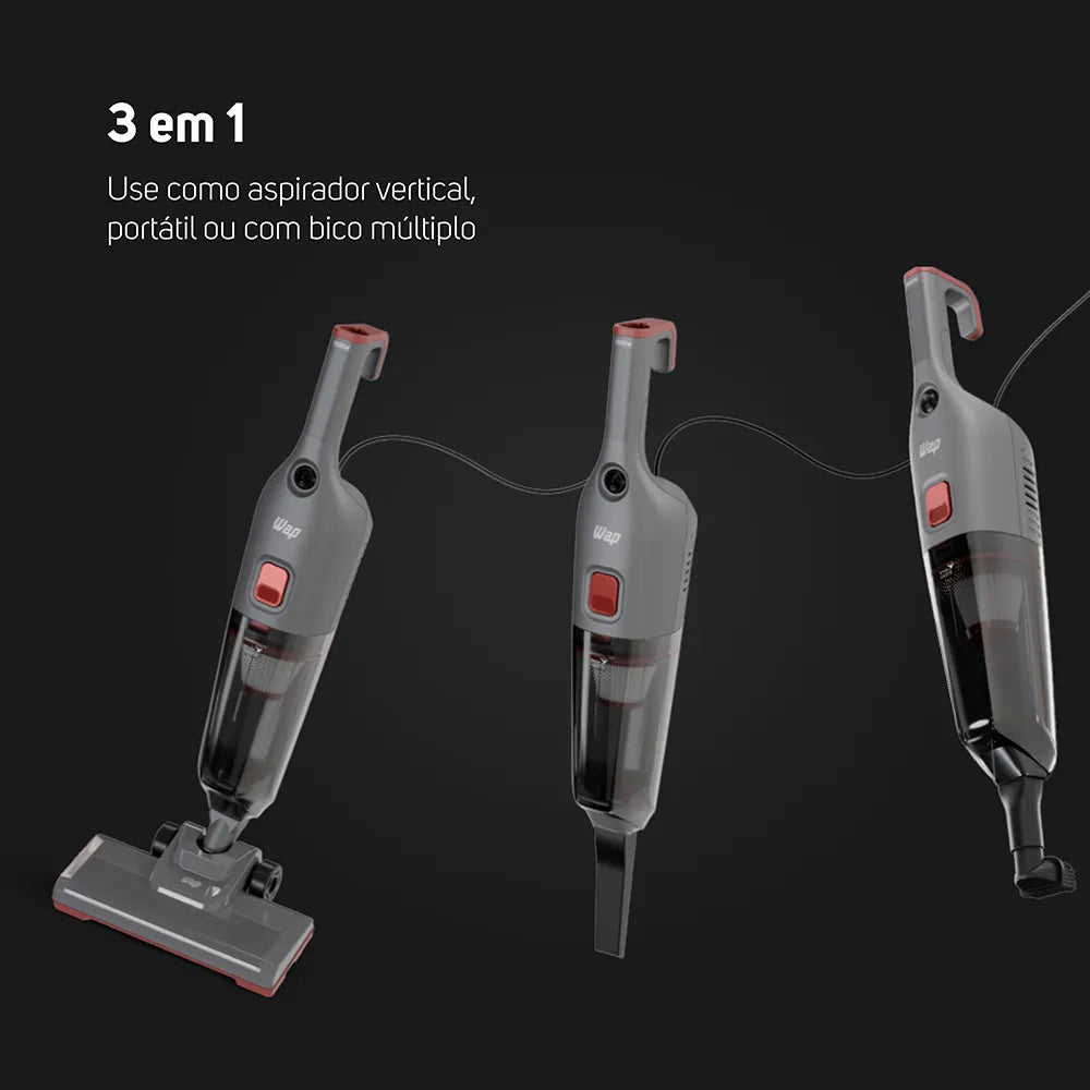 Aspirador Vertical Wap Power Speed Max 3 Em 1 Filtro Hepa 1600W