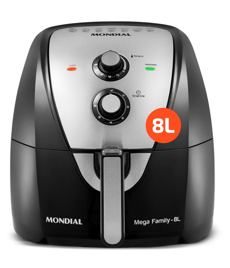 Fritadeira Eletrica Air Fryer Mondial AFN‑80‑BI 8L 1900W