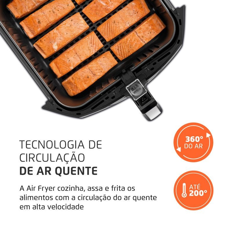 Fritadeira Eletrica Air Fryer Mondial AFN‑80‑BI 8L 1900W