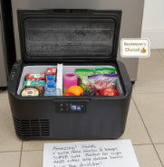 Freezer e Geladeira Portátil EOS 20L Dupla Ação Quadrivolt com Compressor – Funciona em Tomadas e Veículos, Refrigeração até -20°C, Display Digital, Modo ECO, Iluminação LED, Memória de Configuração e Proteção de Bateria - Funciona em casa ou no carro Cam