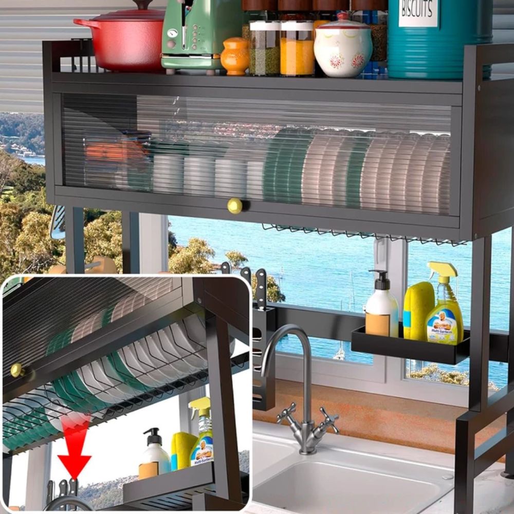 Organizador Escorredor Decoteam 2 Prateleiras 85x28x80