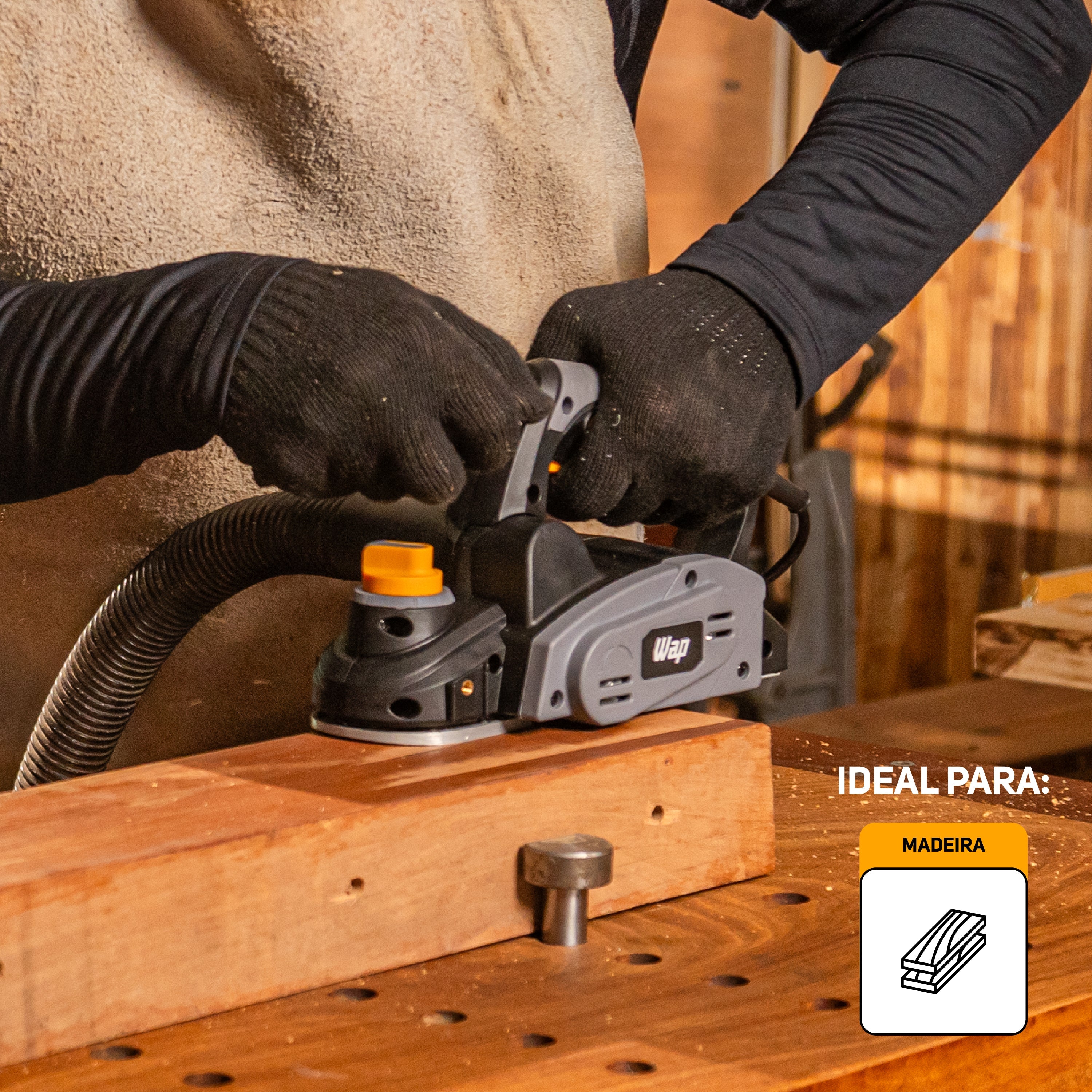 Plaina Elétrica Wap Wf Pe01 Corte Preciso Guia Paralela 760W