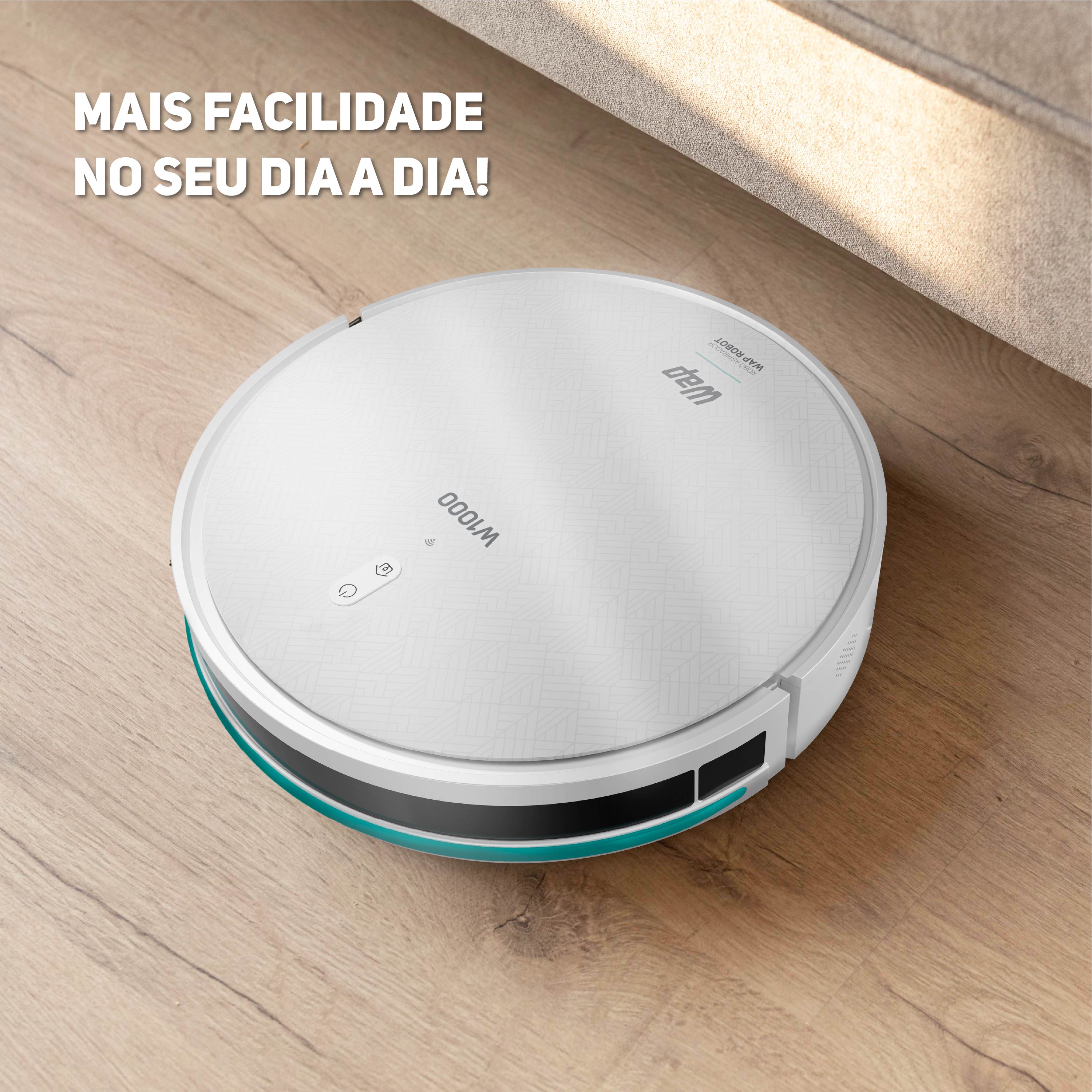 Robô Aspirador Pó Wap Robot W1000 Inteligente Bivolt 40W