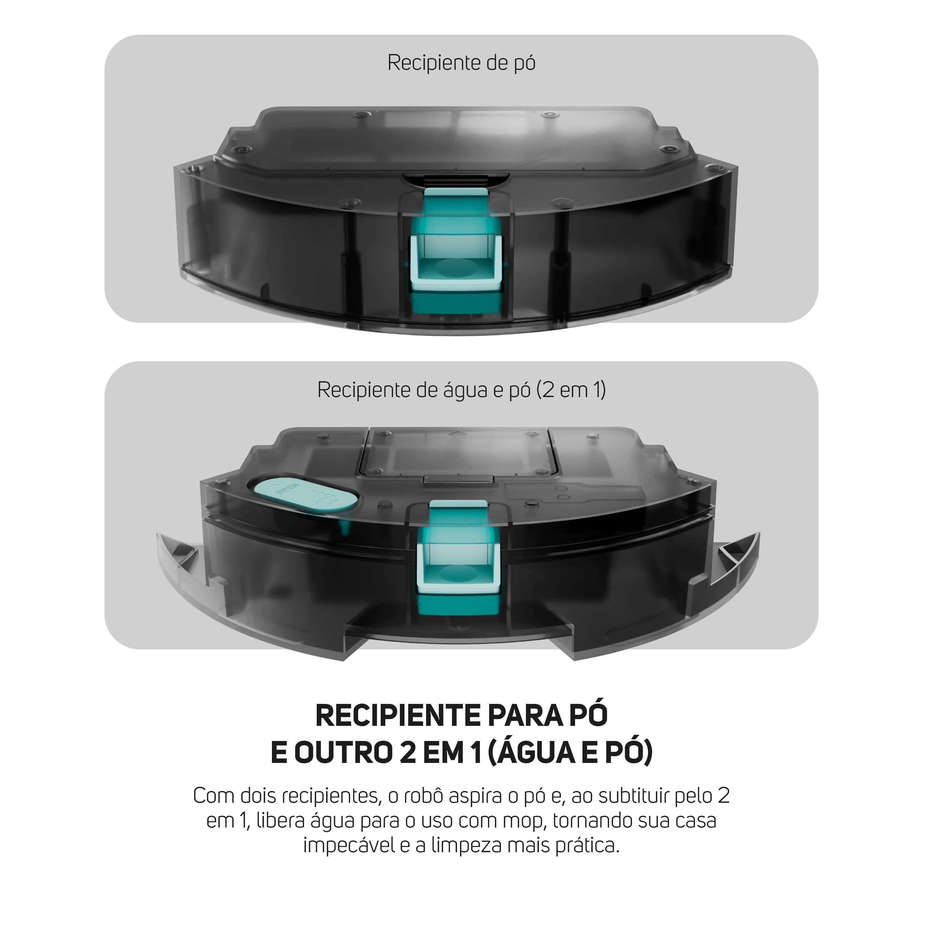 Robô Aspirador Pó Wap Robot W1000 Inteligente Bivolt 40W