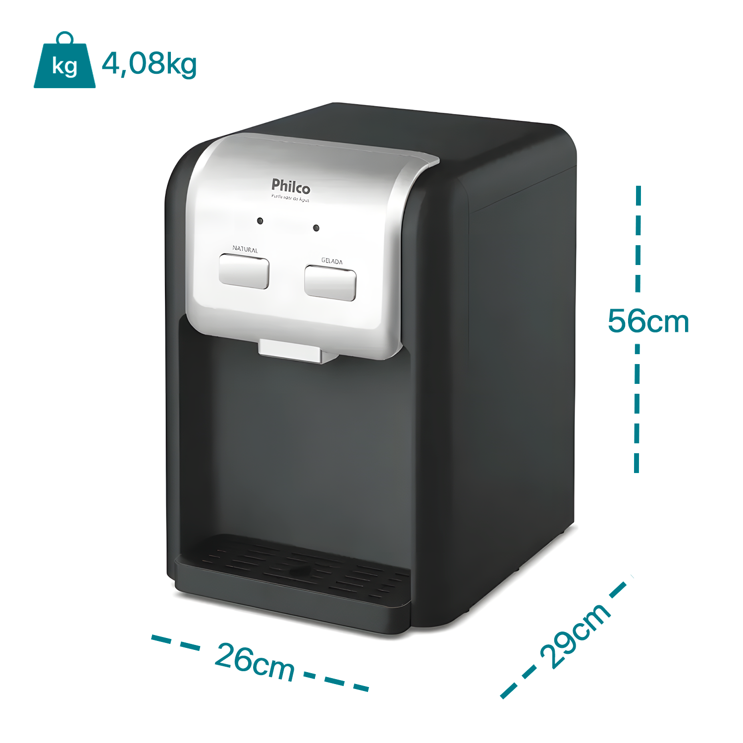 Purificador de Água Philco Ppu11c Bivolt Gelada Natural 70W