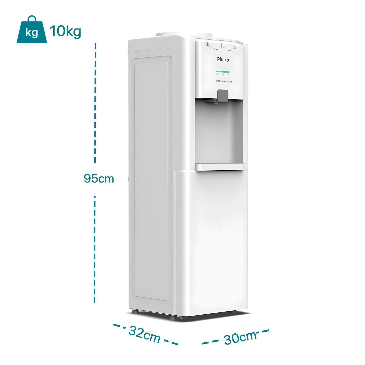 Bebedouro Philco Pbe80a Eletrônico Água Gelada e Natural 71W