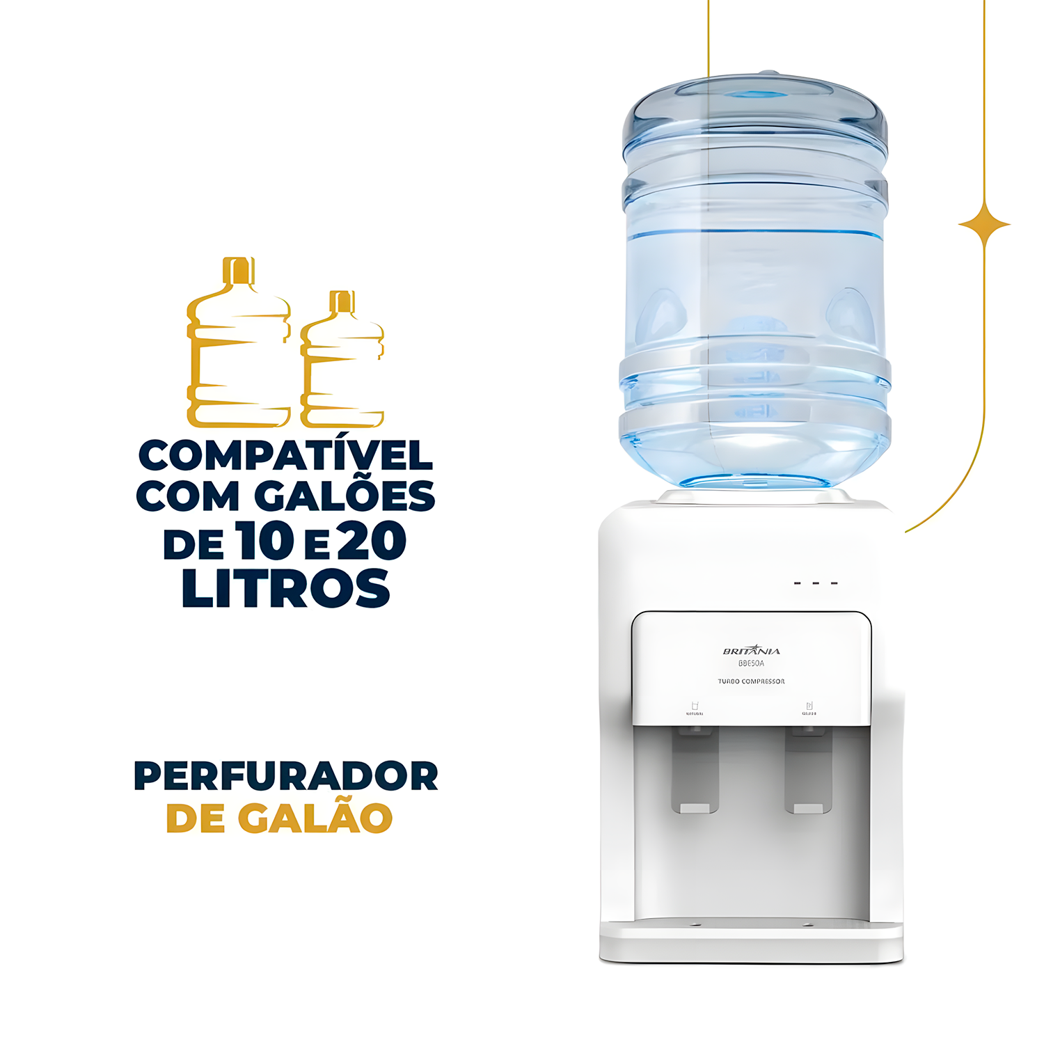 Bebedouro Britânia Bbe50a Eletrônico Água Gelada Natural 160W