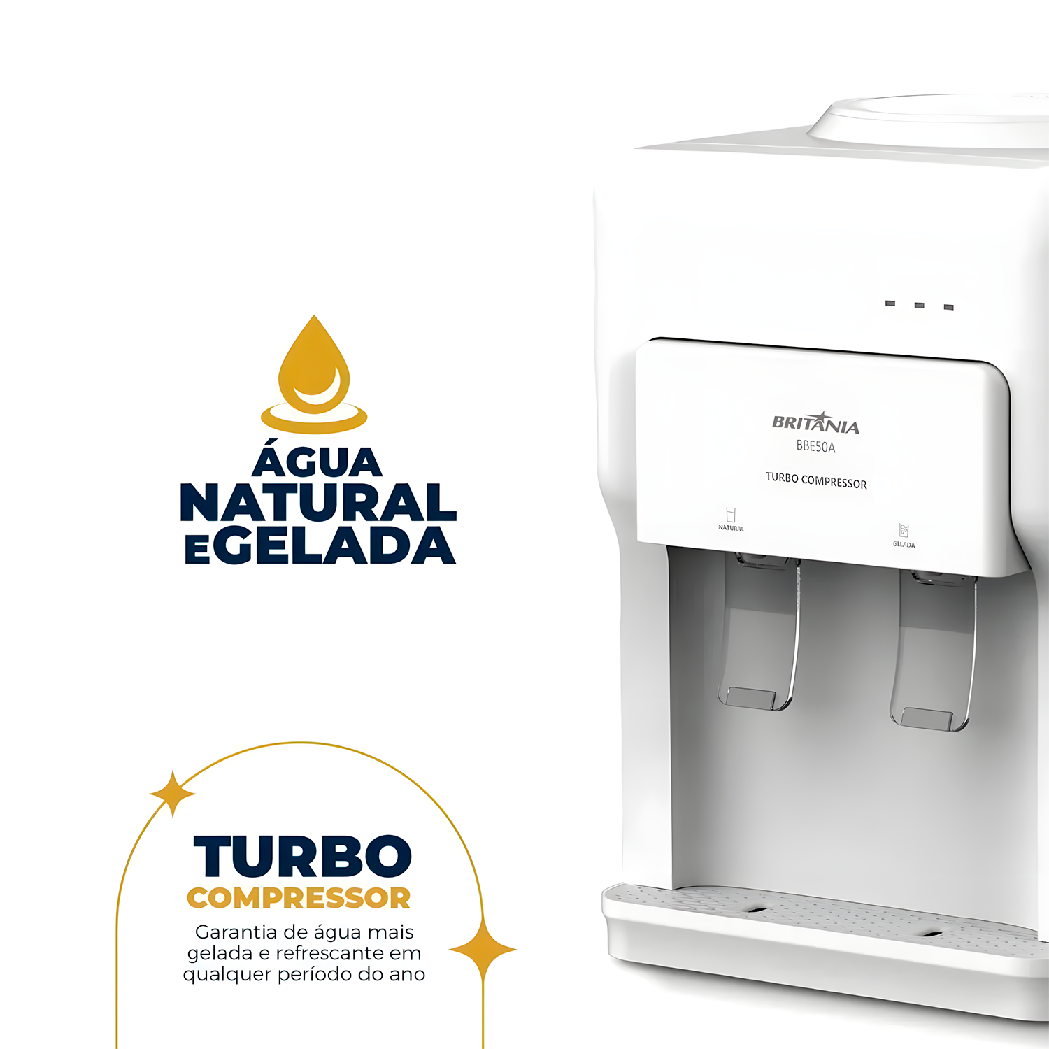 Bebedouro Britânia Bbe50a Eletrônico Água Gelada Natural 160W