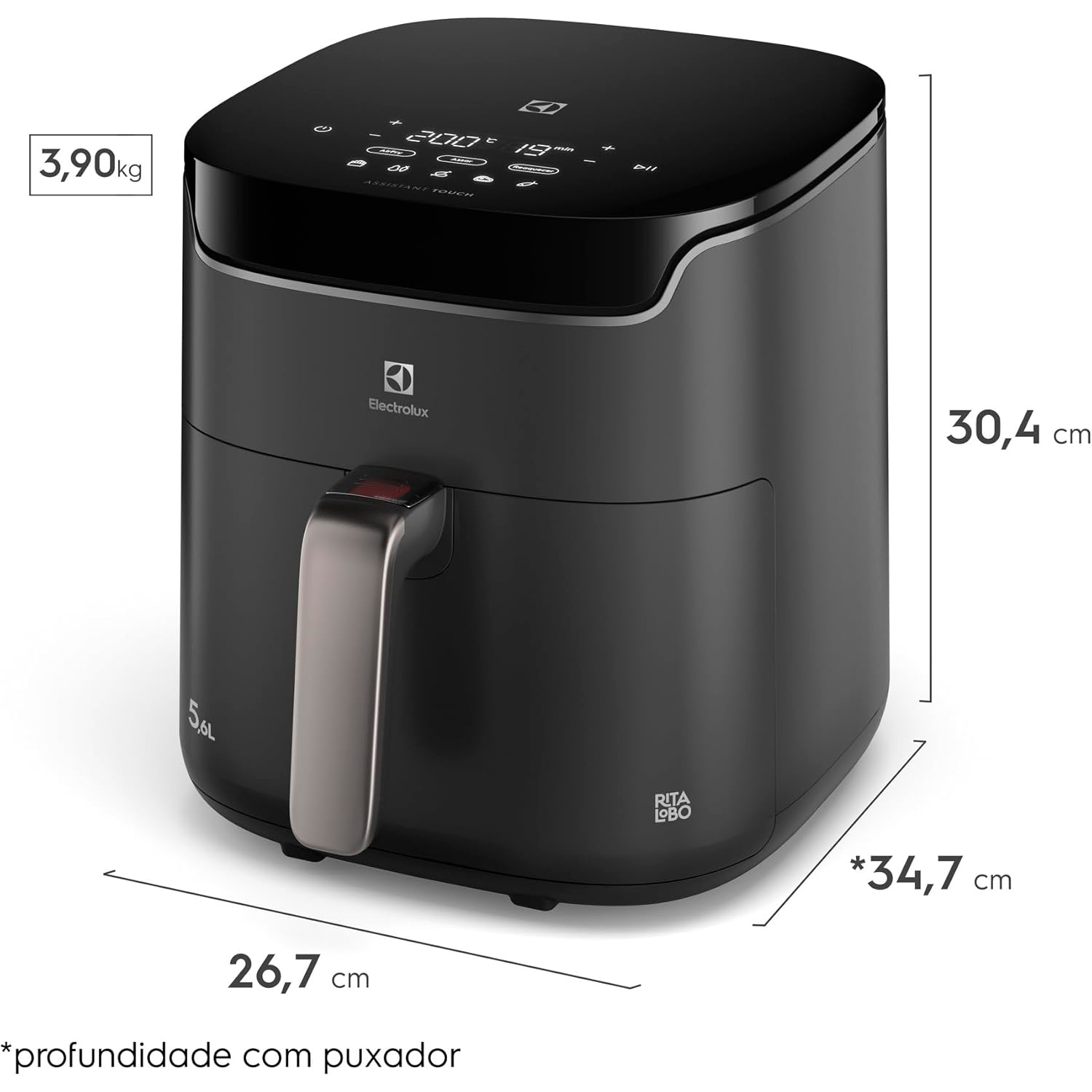 Fritadeira Elétrica Air Fryer Electrolux Eaf45 5,6L 1400w