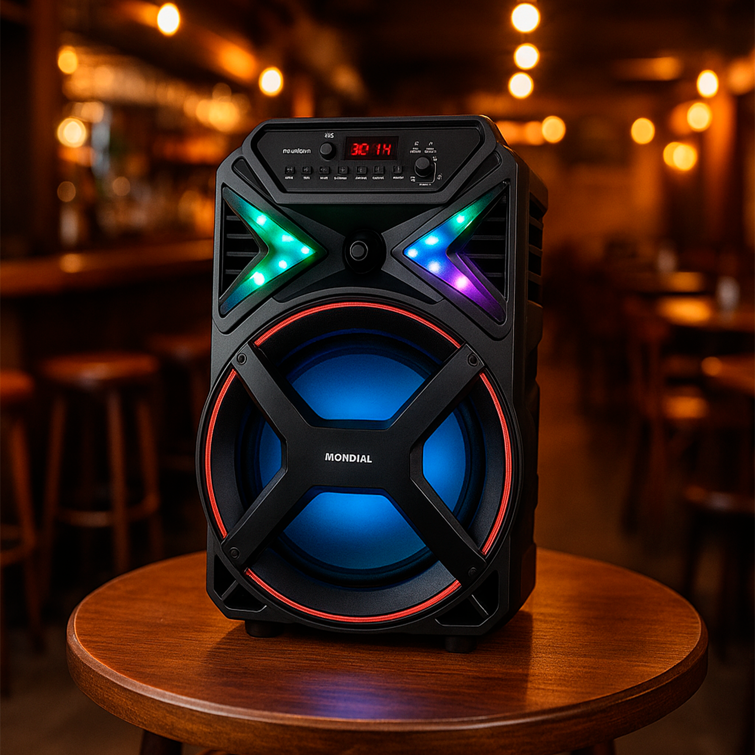 Caixa De Som Amplificada Mondial Connect Lights Plus Cm-700