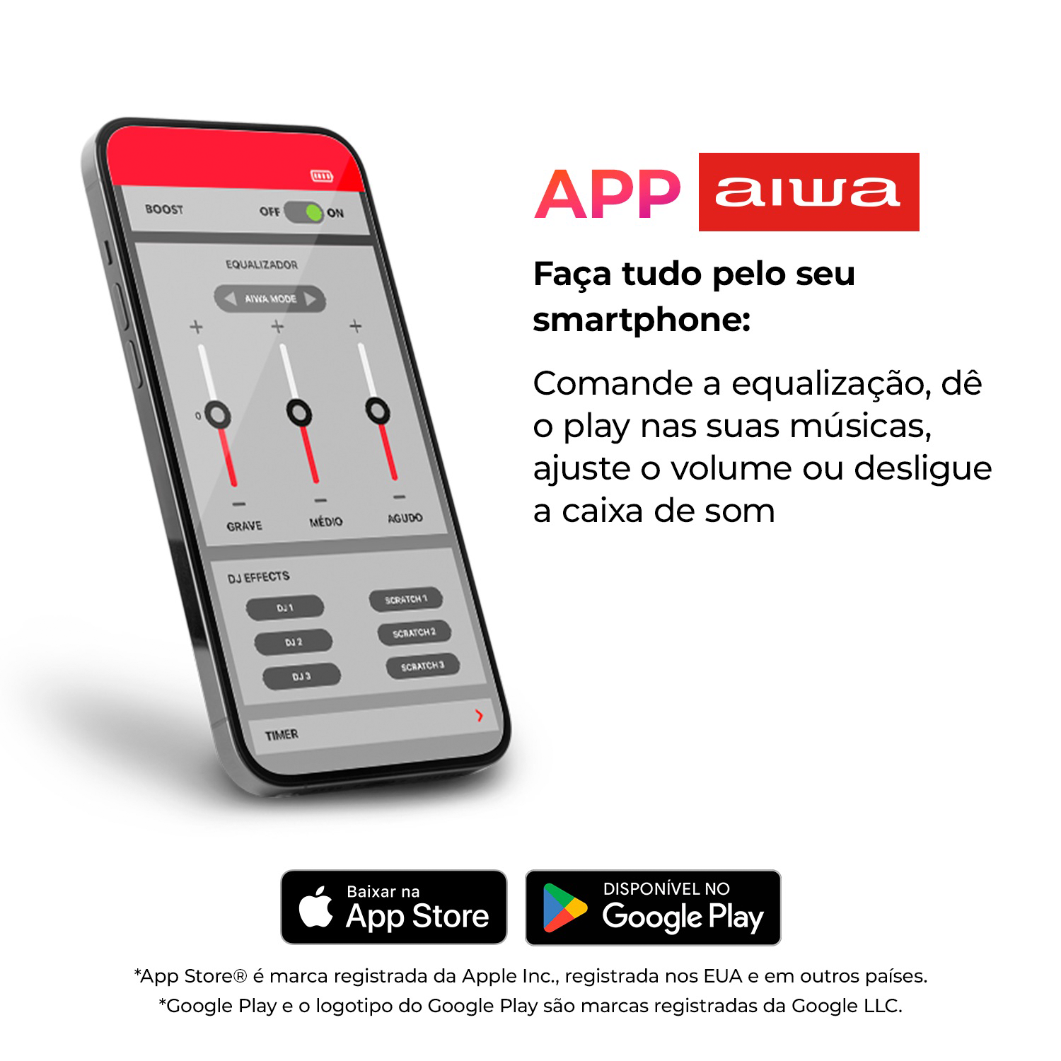 Caixa De Som Amplificada Party Box Aiwa Aws-pb-08 Bluetooth