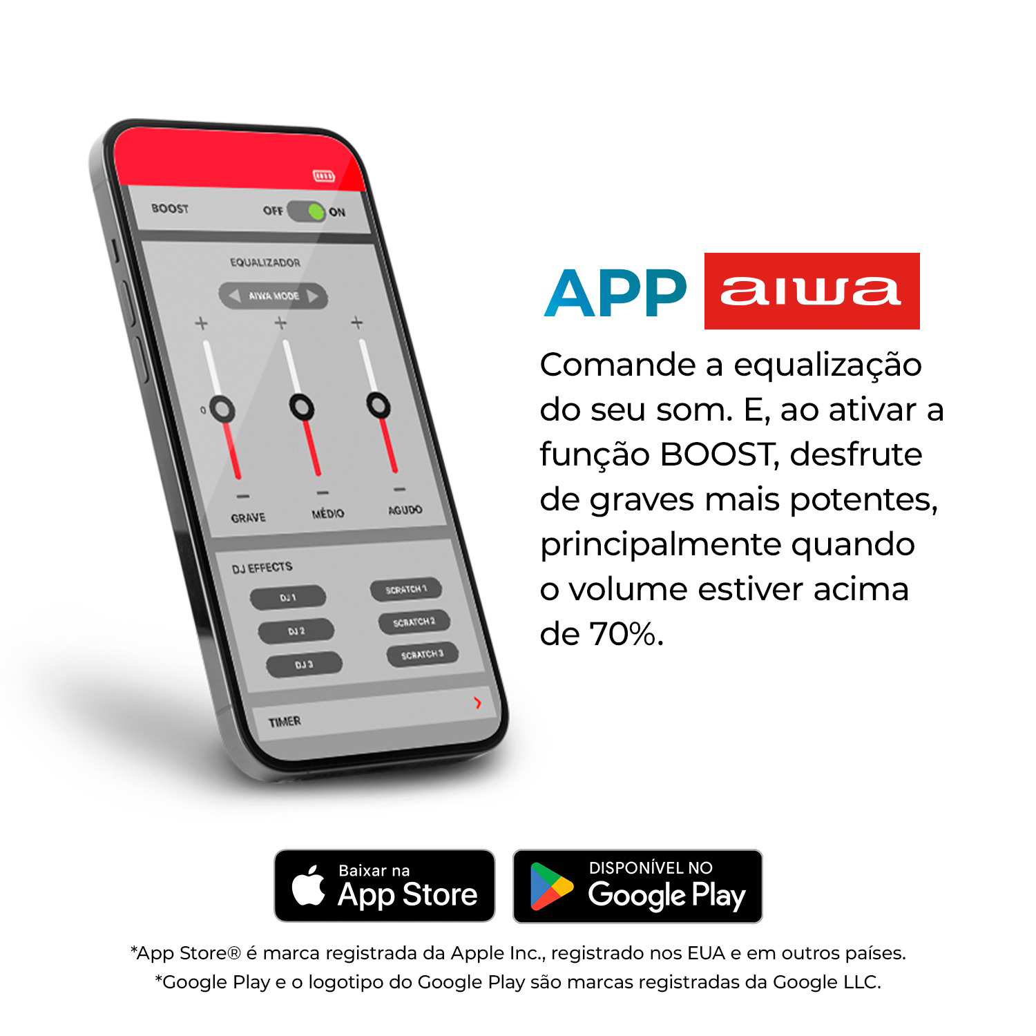 Caixa De Som Amplificada Party Box Aiwa Aws-pb-08 Bluetooth