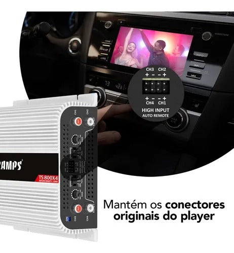 Modulo Amplificador Taramps Ts800 800w Rms 4 Canais 2 Ohms