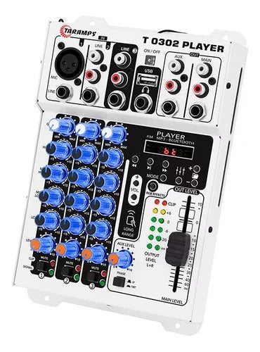 Mesa De Som Taramps T0302 Player 3 Canais 2 Saídas 12v Rgb