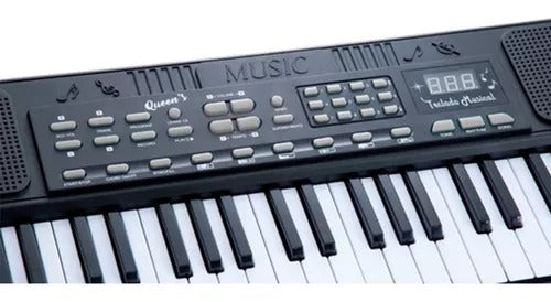 Teclado Musical Para Iniciantes Queens 54 Teclas 12 Musicas