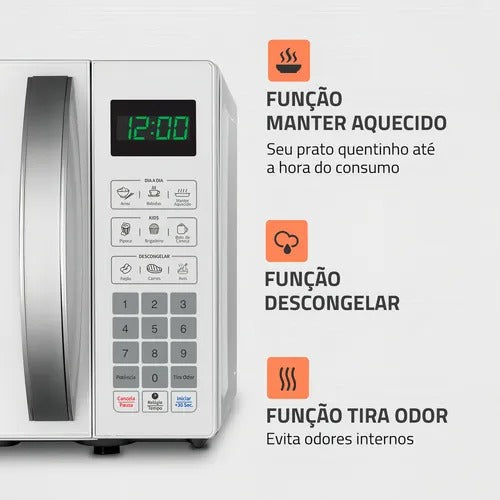 Microondas Mondial Mo 01 21 W 1200w Potencia 21 Litros White