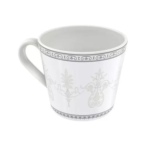 Conjunto De 6 Xicaras Com Pires Porcelana 70ml Tramontina