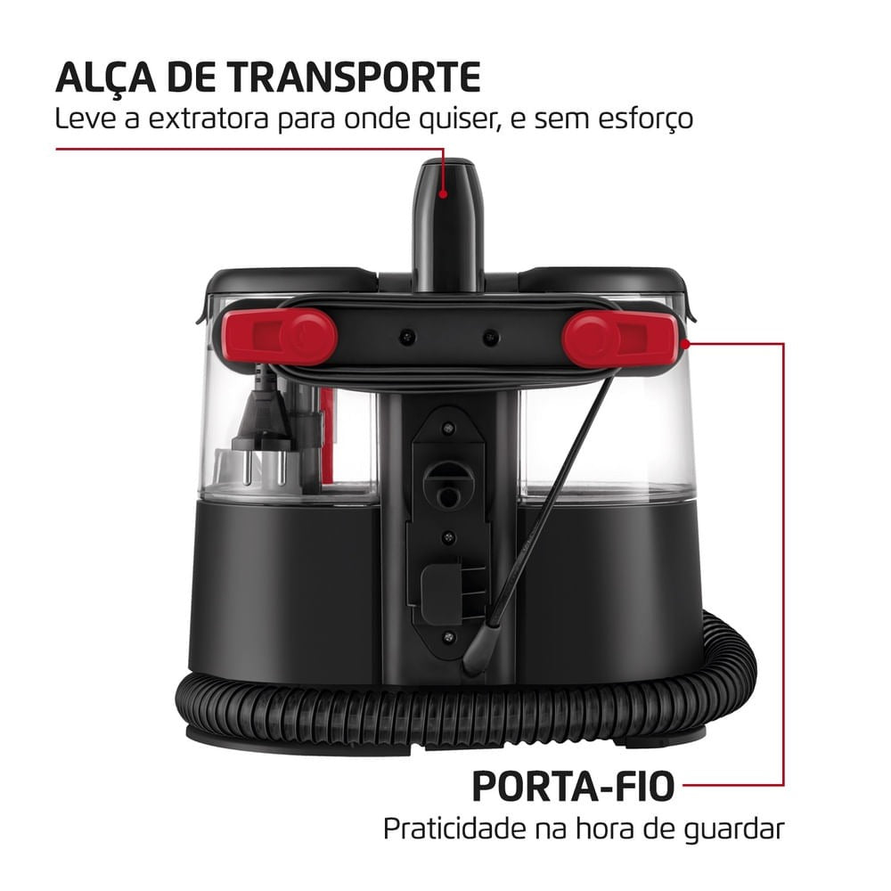 Extratora e Higienizadora Mondial Portátil EXP-01-R 1650W