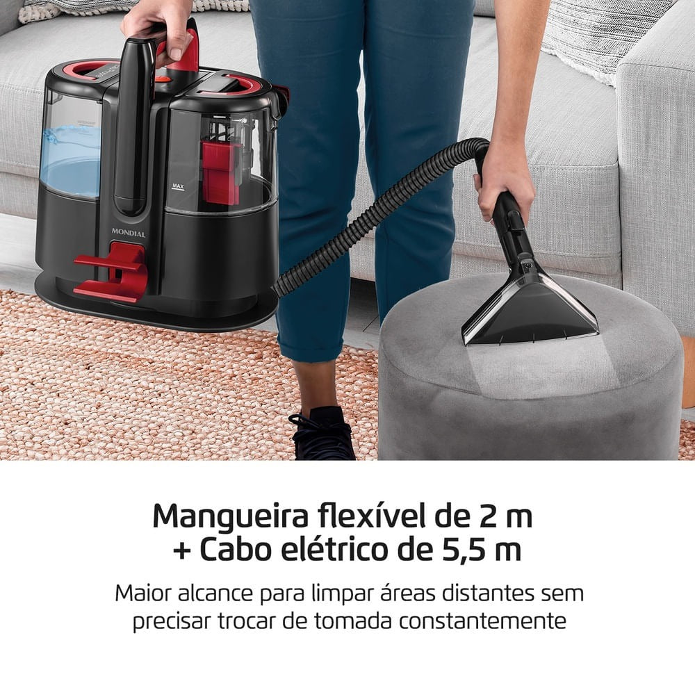 Extratora e Higienizadora Mondial Portátil EXP-01-R 1650W