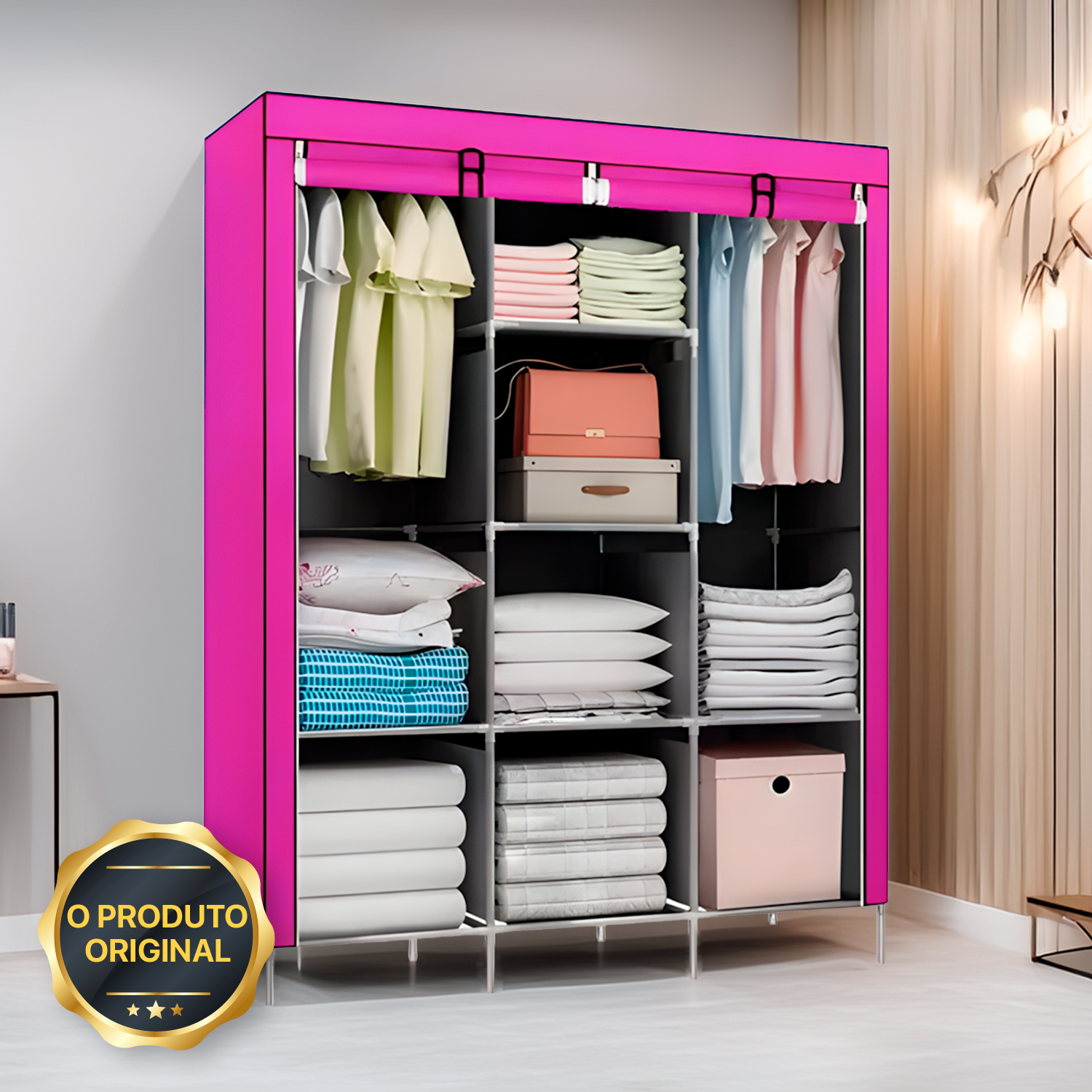 Guarda Roupa Dobrável Organizador Roupa Decoteam