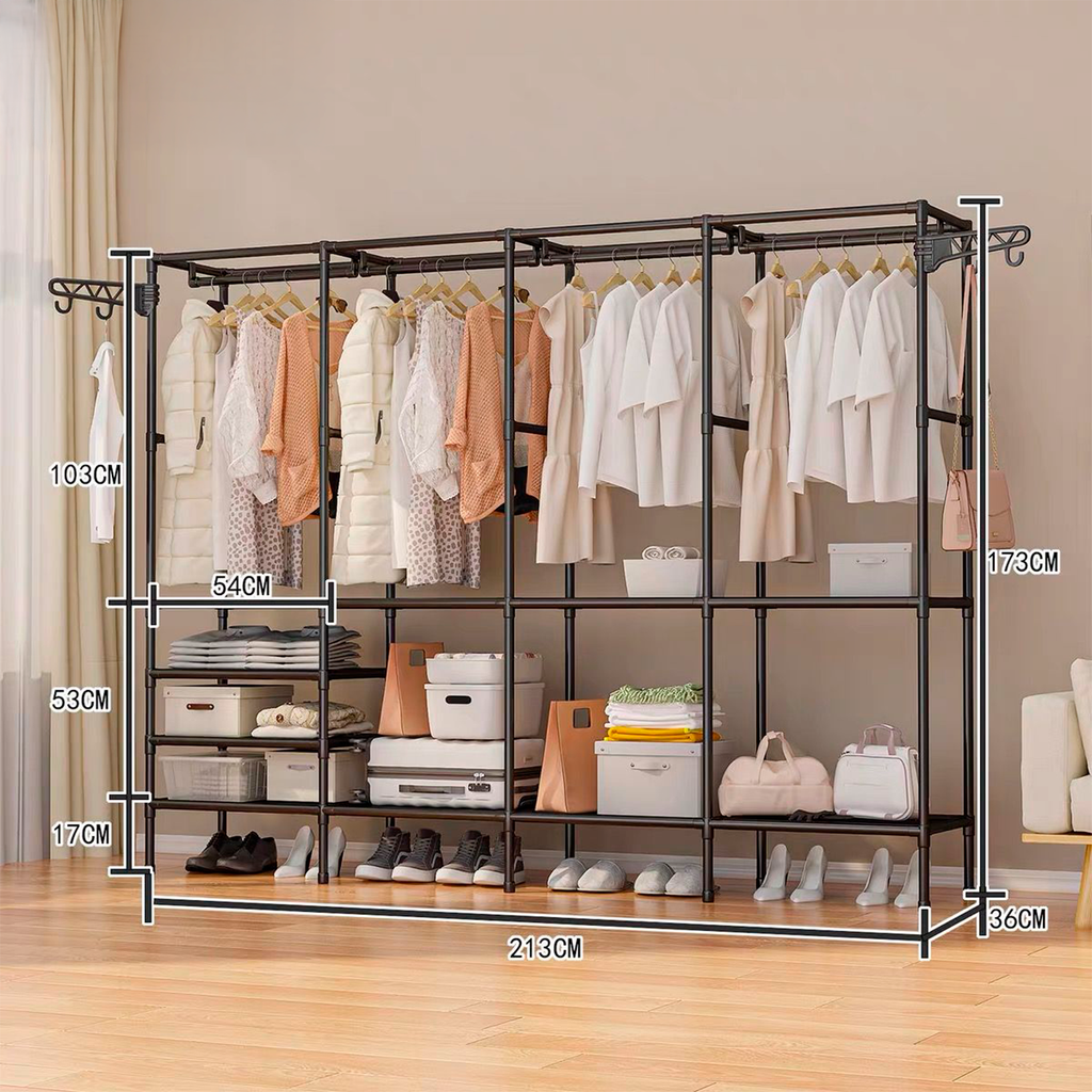 Guarda Roupa Decoteam Dobrável Closet Aberto Organizador Aço