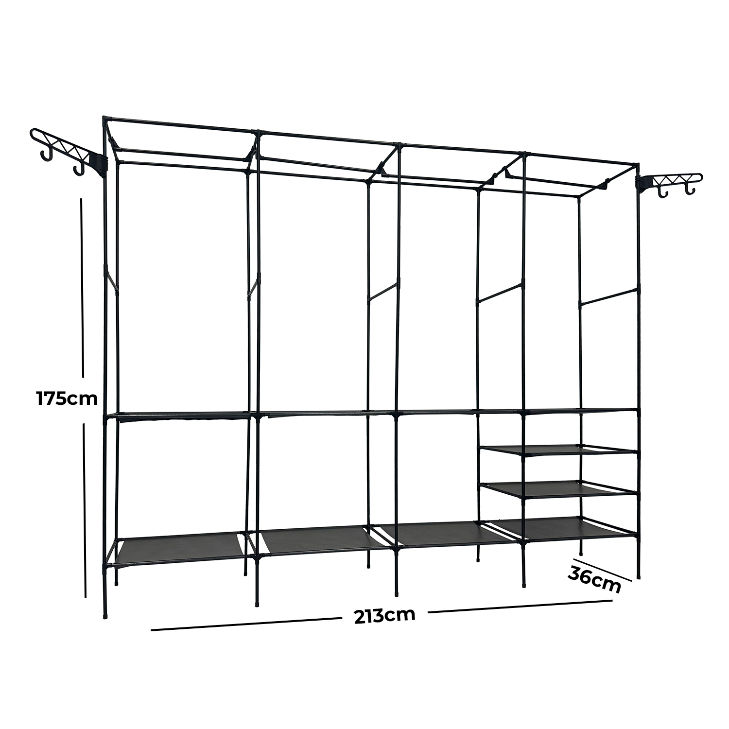 Guarda Roupa Decoteam Dobrável Closet Aberto Organizador Aço