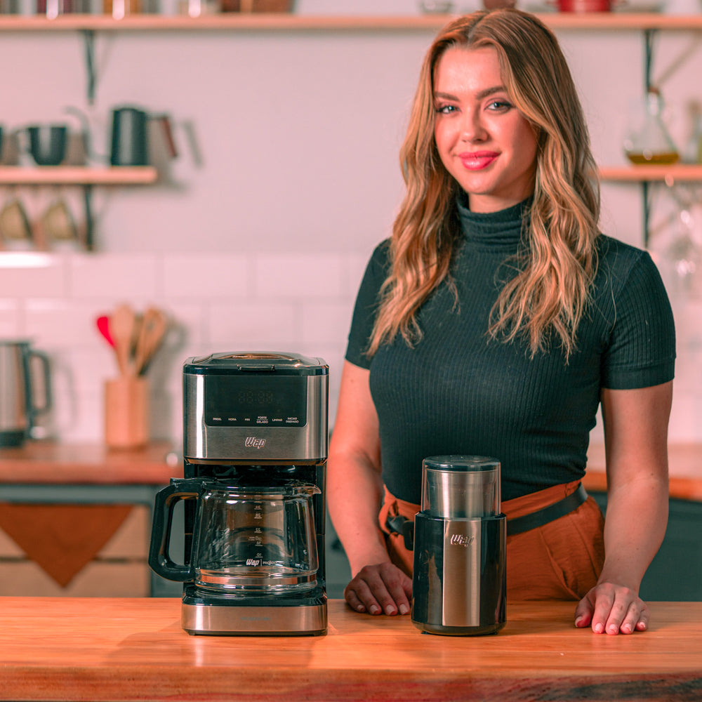 Moedor Café Wap Aroma Wmc200 Grãos Inox Prático Rápido 200W