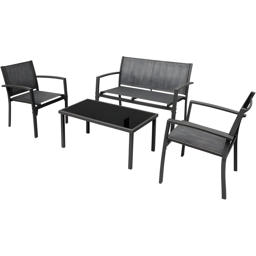 Conjunto Terraço Relax 4 Peças Estrutura Aço Área Externa