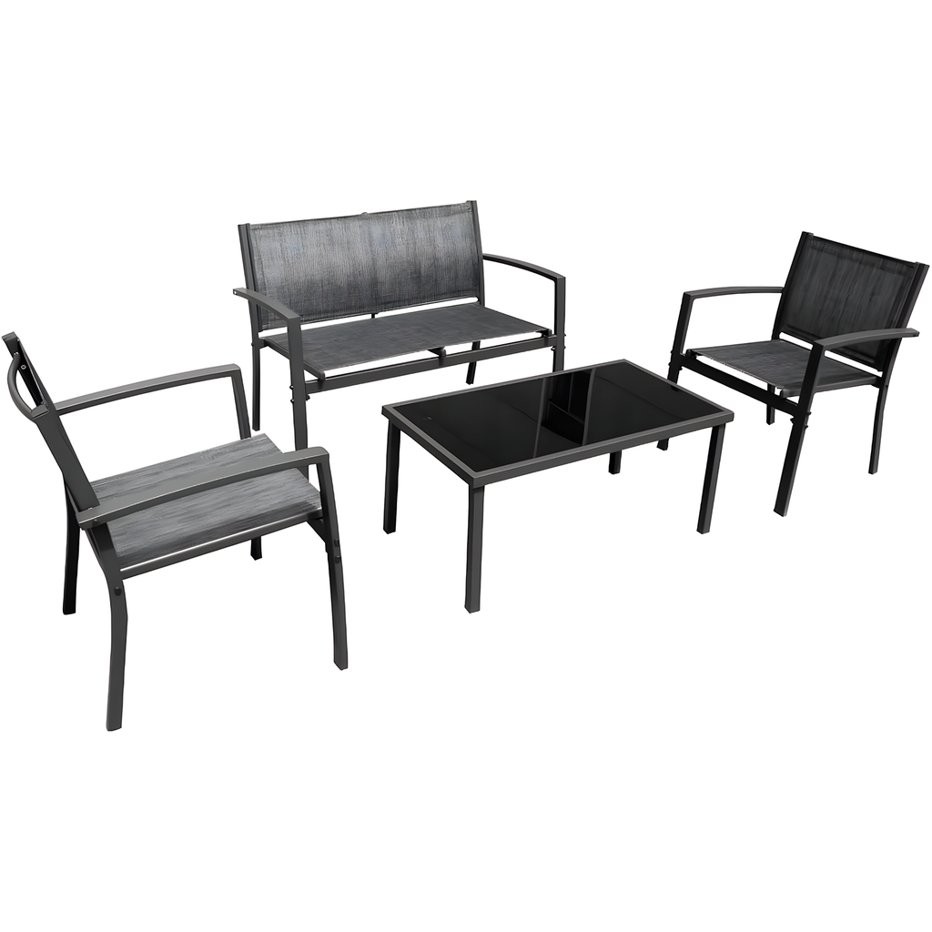 Conjunto Terraço Relax 4 Peças Estrutura Aço Área Externa