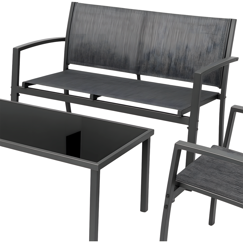 Conjunto Terraço Relax 4 Peças Estrutura Aço Área Externa