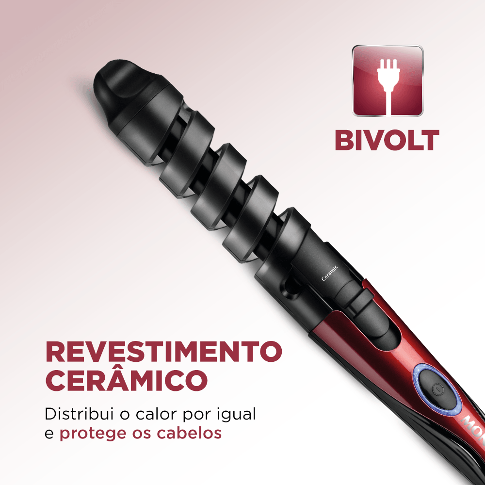 Modelador Cachos Espiral Mondial Em-05 Infinity Bivolt