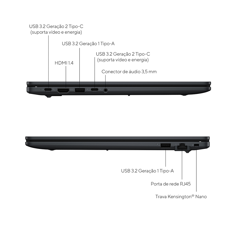 Notebook Asus Expertbook B1 Intel I3 8GB 256GB WinPro11 Tela 16,5”