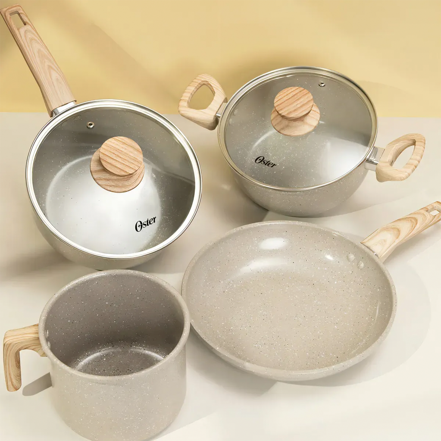 Jogo Panelas Oster Cerâmica Antiaderente Premium 4 Peças