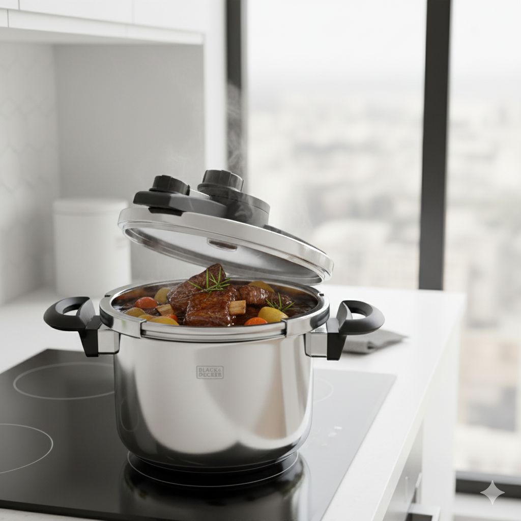 Panela Pressão Black Decker Inox 6L Pro Fechamento Externo
