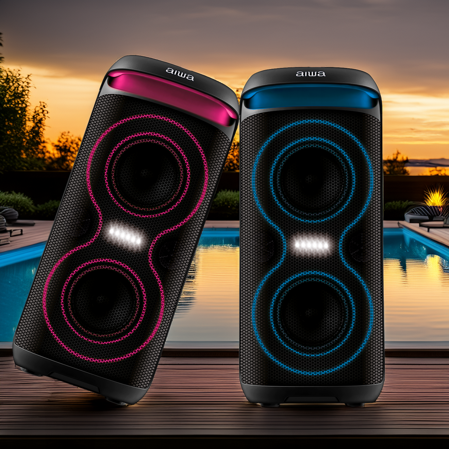 Caixa De Som Amplificada Party Box Aiwa Aws-pb-08 Bluetooth