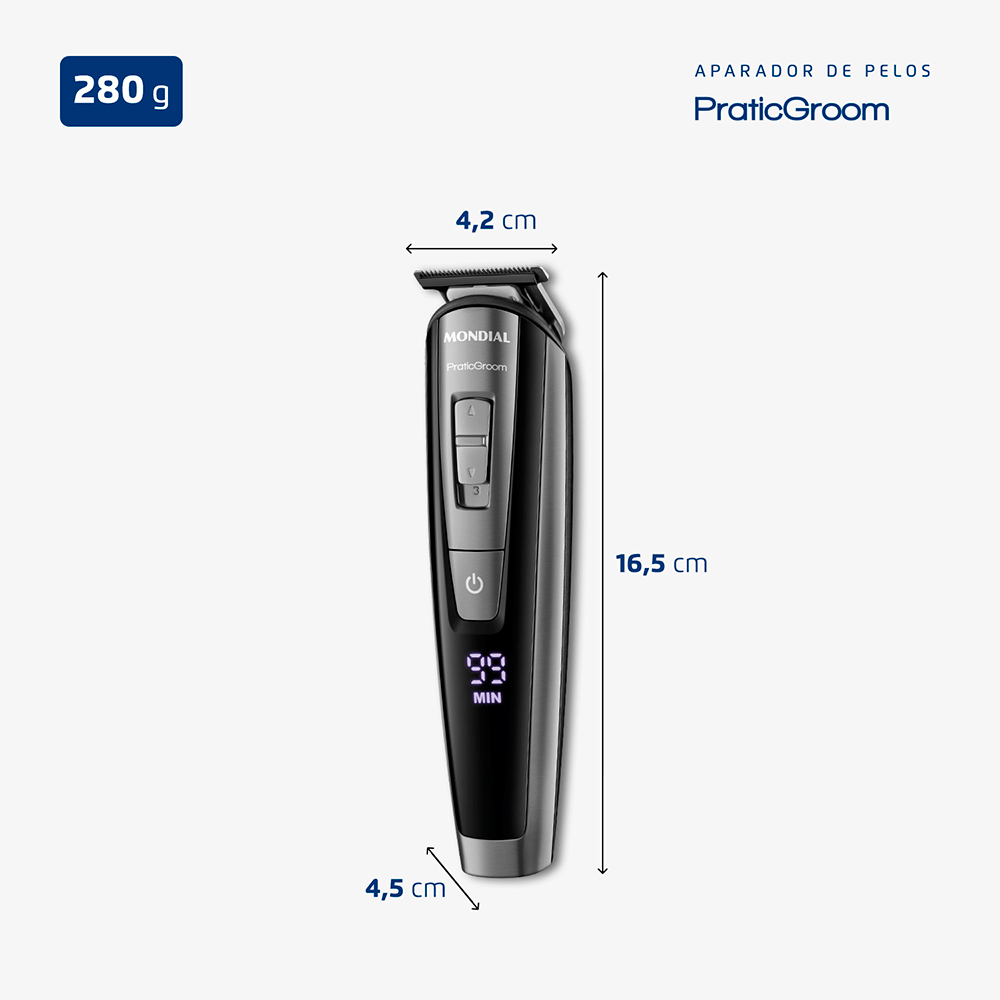 Aparador Barba Cabelo Mondial Bodygroom Sem Fio Bg-09