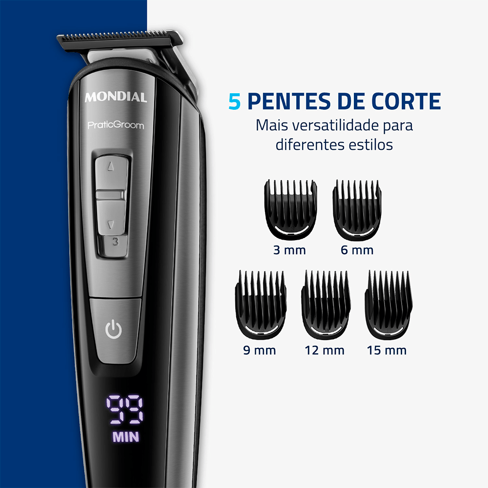 Aparador Barba Cabelo Mondial Bodygroom Sem Fio Bg-09