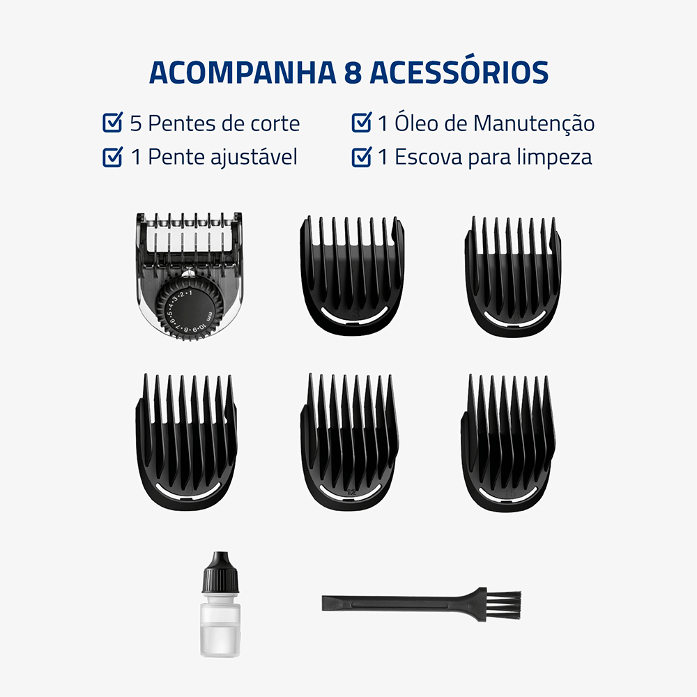 Aparador Barba Cabelo Mondial Bodygroom Sem Fio Bg-09