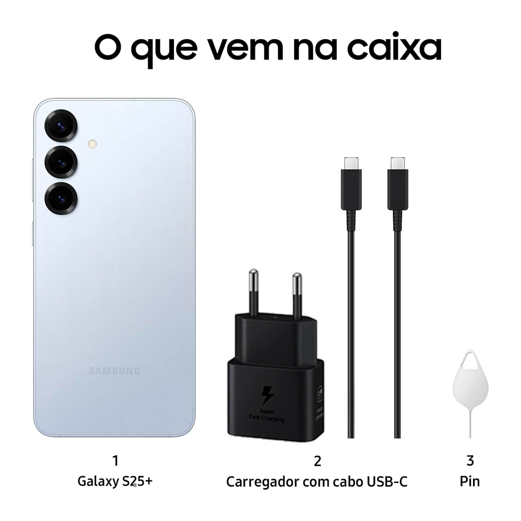 Smartphone Samsung Galaxy S25+ Octa Core 12GB Ram 256GB 6.7”