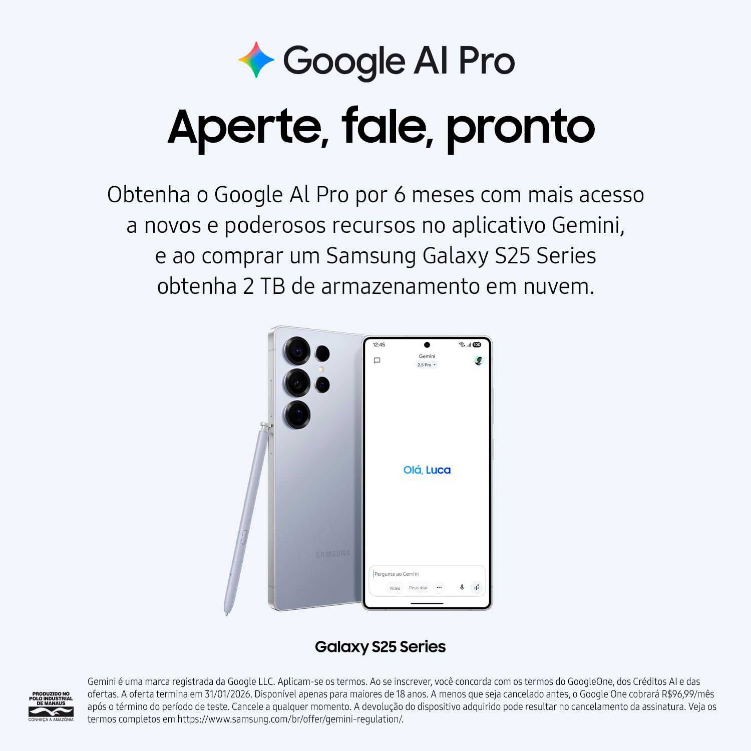 Smartphone Samsung Galaxy S25+ Octa Core 12GB Ram 256GB 6.7”