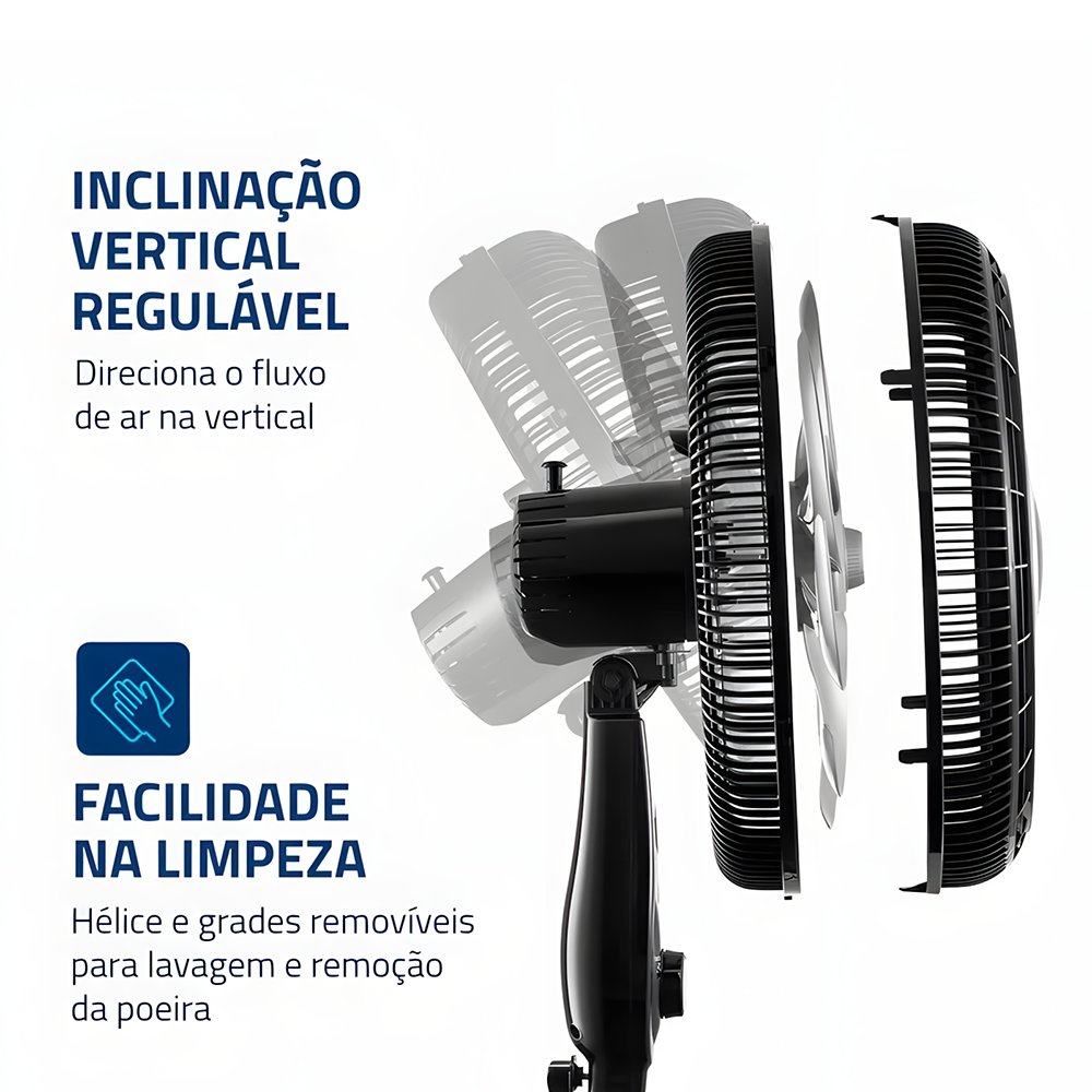 Ventilador De Coluna Mondial Vsp-40c-nb Super Power 40cm