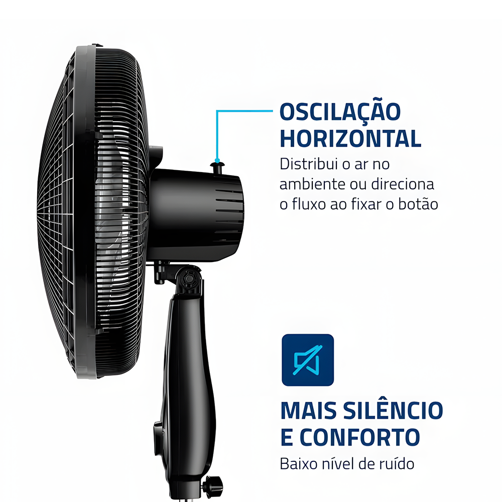 Ventilador De Coluna Mondial Vsp-40c-nb Super Power 40cm