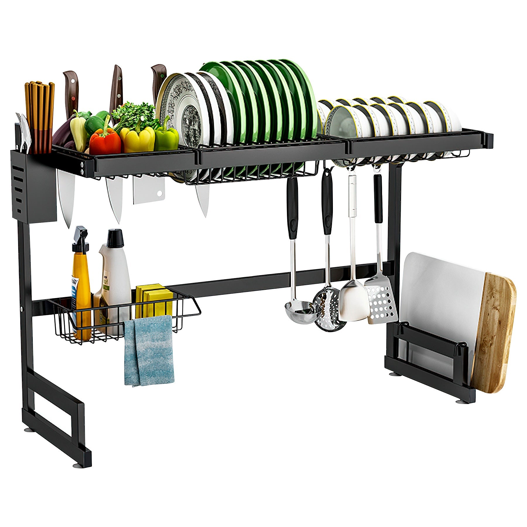 Escorredor de louças Decoteam 2 andares em aço inox Alta Qualidade