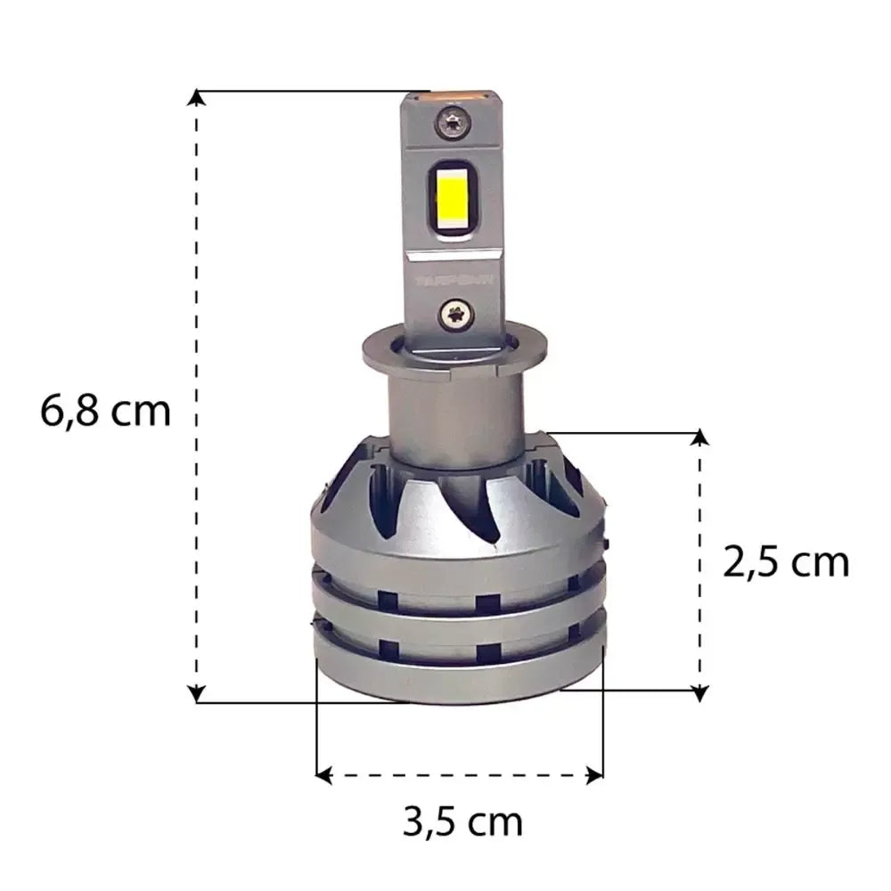 Kit Lâmpadas Led Tarponn TP-6181 TX5 Pro H3 Lumens 6000k 50w