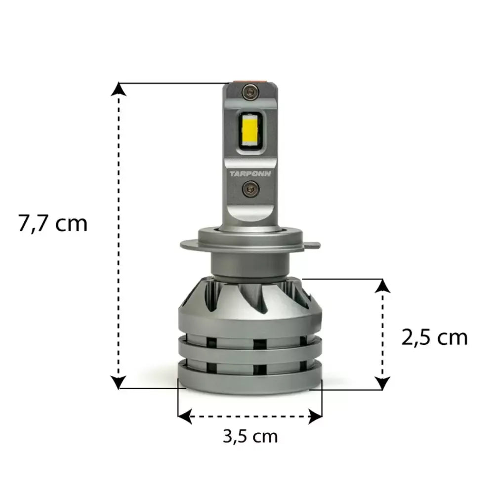 Kit Lâmpadas Led Tarponn TP-6413 TX5 Pro H7 4000k 50W
