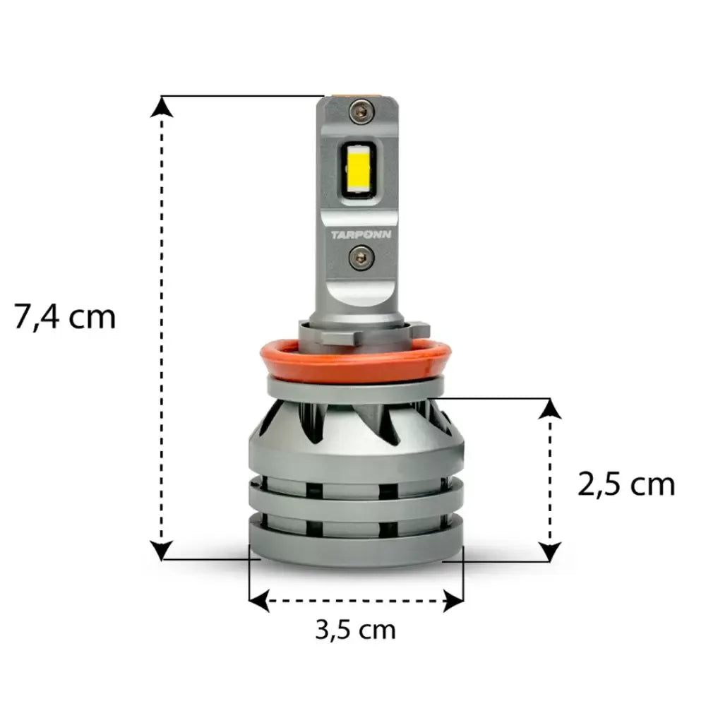 Kit Lâmpadas Led Tarponn TP-6417 TX5 Pro H8/H9/H11/H16-A 50w